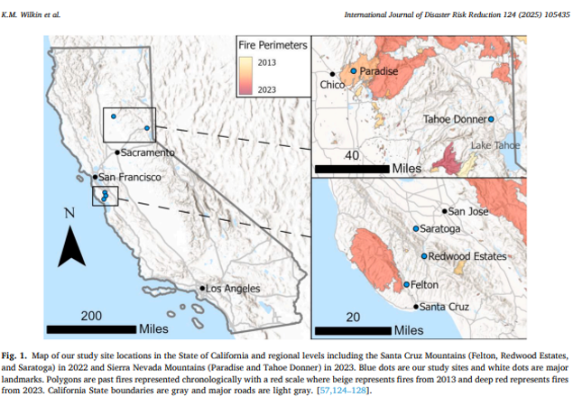 map of study site locations